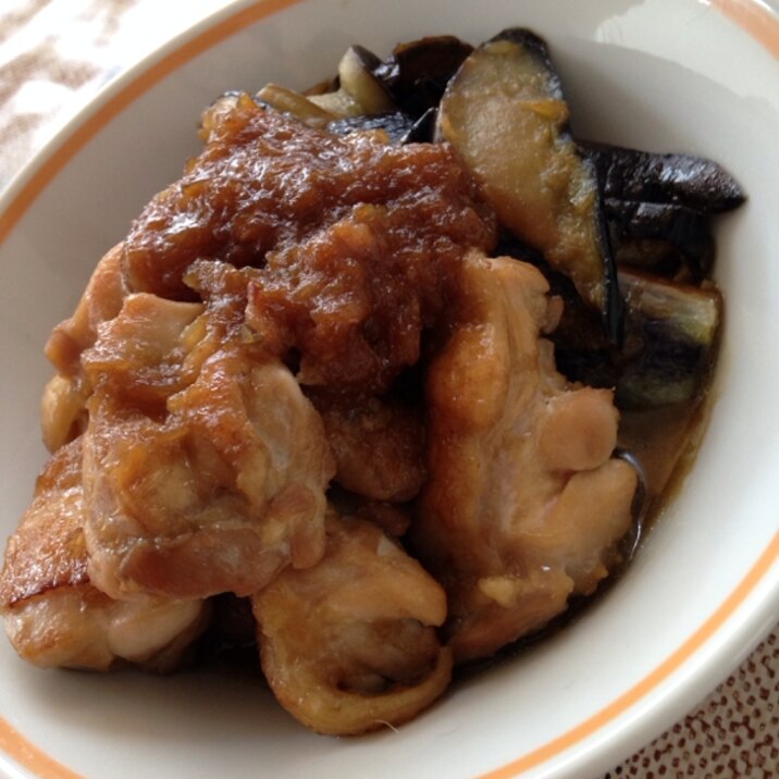 鶏肉と茄子の生姜焼き